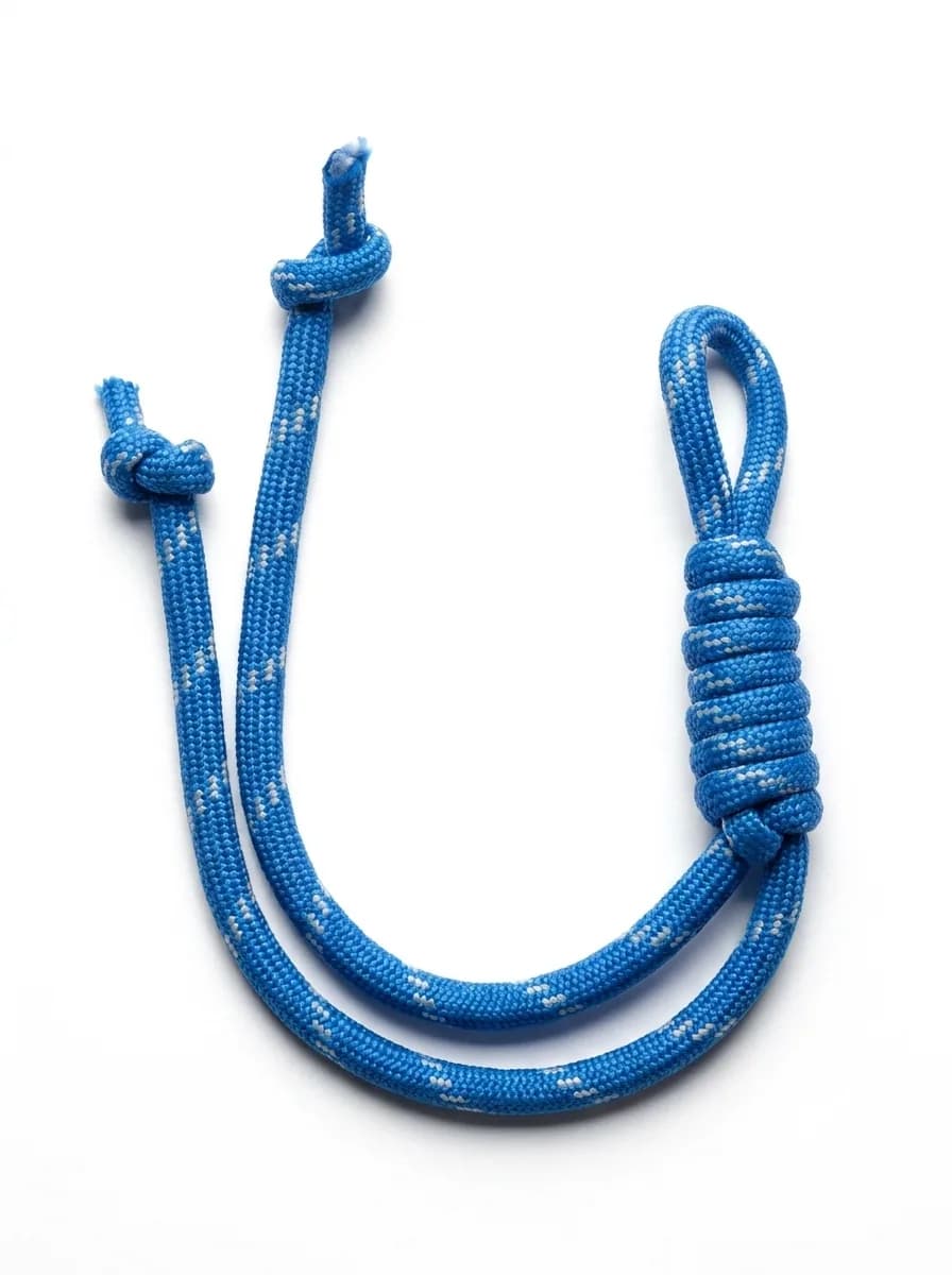 Cobalt paracord bracelet on a white background